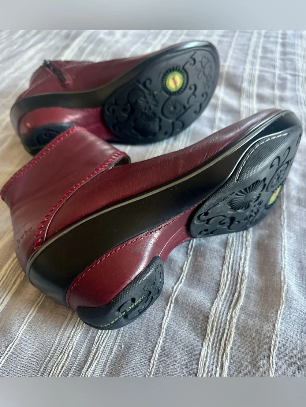 JAMBU Roxbury Leather Mary Jane Platform Pump | Burgundy Women’s 9 NWOT - Picture 5 of 13
